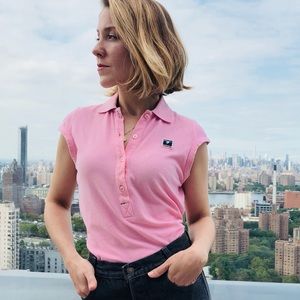 Vintage 90s Killah Pink Polo Collar Top